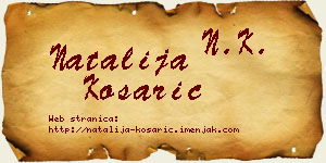 Natalija Košarić vizit kartica